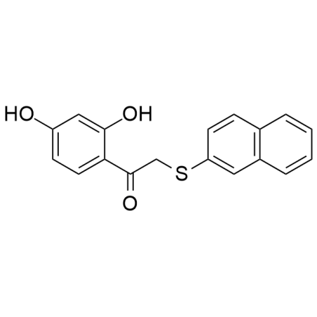 1-(2,4-Dihydroxyphenyl)-2-(2-naphthylthio)ethanone